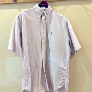 Polo by Ralph Lauren Purple pinstripe short sleeve Oxford